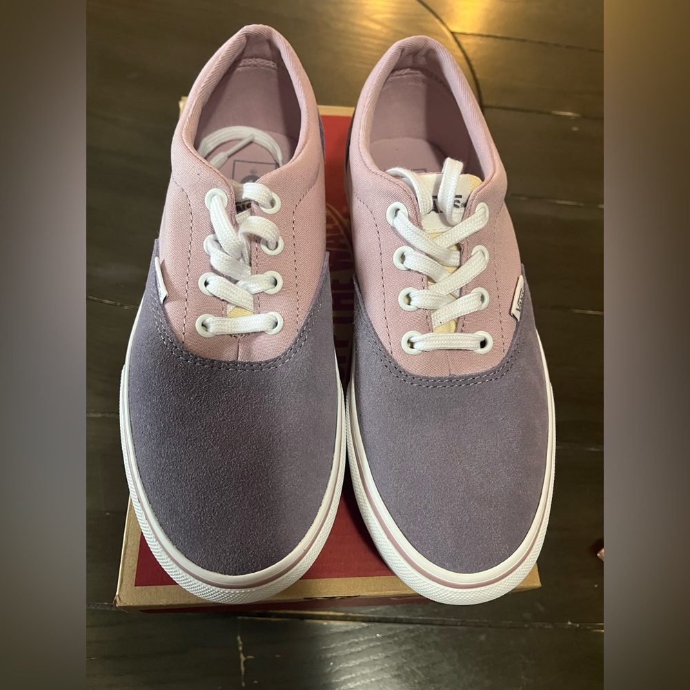 Lilac Colorblock Platform Vans